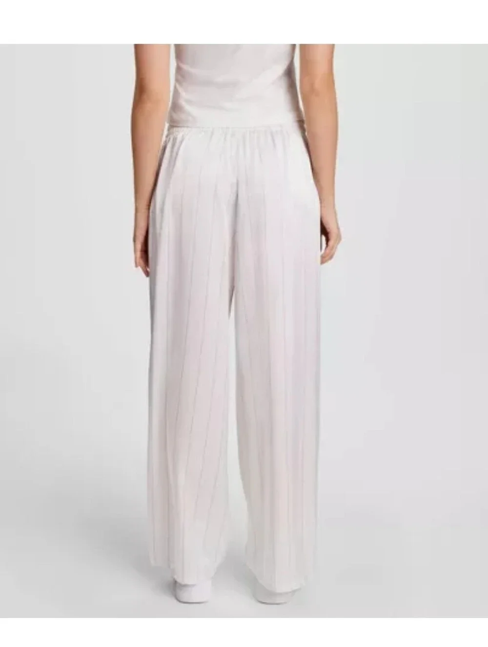 Champion Women's Game Set Match Pants - White Pinstripe Size M - Picture 2 of 8